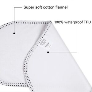 Tillyou 6 pack Waterproof Changing Pad Liners Reusable Cotton Flannel